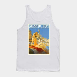 Vintage Atlantic City Travel Poster - Bathing Beauty Tank Top